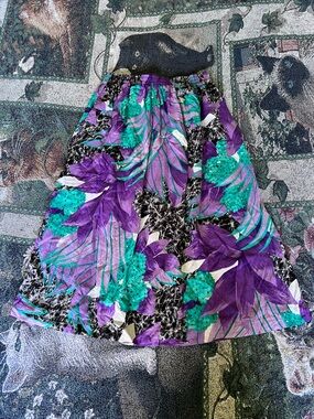 Vintage 90’s Floral A-Line Midi Skirt